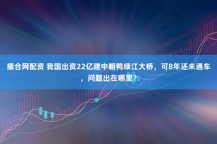 撮合网配资 我国出资22亿建中朝鸭绿江大桥，可8年还未通车，问题出在哪里？